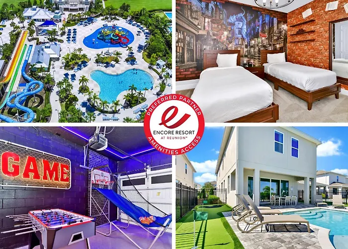 Modern Home Near Disney With Private Pool, Media, Game & Themed Rooms With Waterpark & Resort Access At Encore Resorts Reunion - 384Sf Orlando