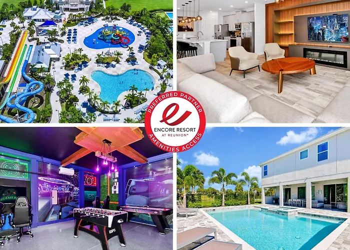 Elite Home Near Disney With Theater Room, Game Room And Private Pool With Water Park Access At Encore Resorts Reunion - 200Au
