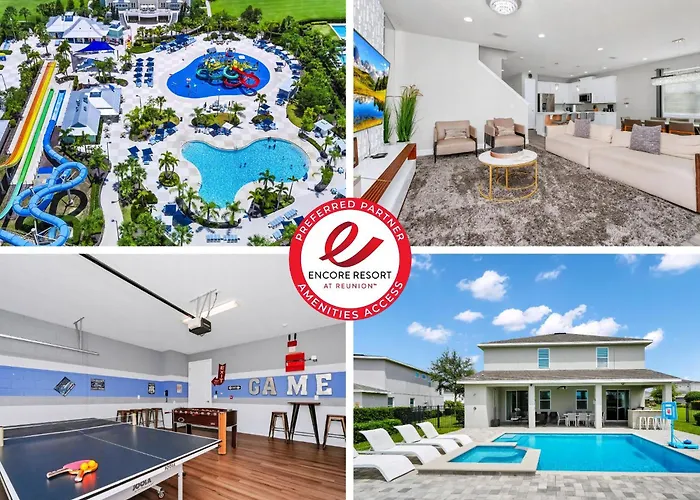 Striking Home With Games, Outdoor Kitchen Near Disney With Waterpark & Resort Access At Encore Resort - 7742Ff